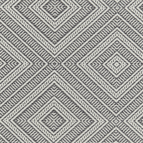 Schumacher Tortola Indoor/Outdoor Oxford Grey Fabric - Eade's Wallpaper