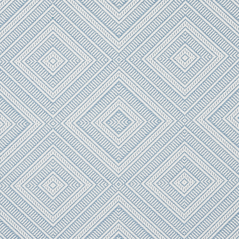 Schumacher Tortola Indoor/Outdoor Sky Fabric - Eade's Wallpaper