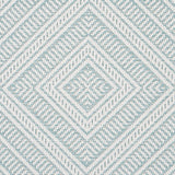 Schumacher Tortola Indoor/Outdoor Aqua Fabric - Eade's Wallpaper