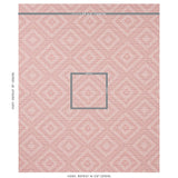 Schumacher Tortola Indoor/Outdoor Coral Fabric - Eade's Wallpaper