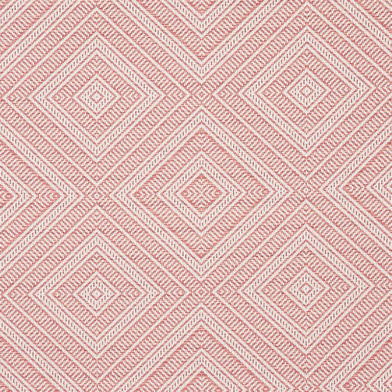 Schumacher Tortola Indoor/Outdoor Coral Fabric - Eade's Wallpaper