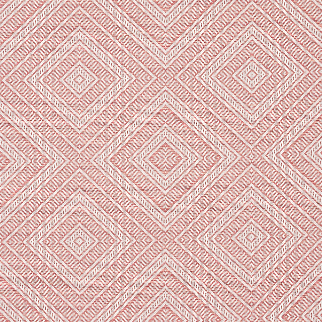 Schumacher Tortola Indoor/Outdoor Coral Fabric - Eade's Wallpaper