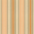 Schumacher Saratoga Cotton Stripe Beige / Mocha / Pumpkin Fabric - Eade's Wallpaper