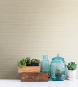Kenneth James 63-54719 Ping Cream Grasscloth Wallpaper