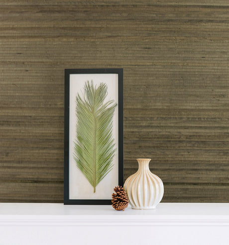 Kenneth James 63-54730 Mika Sage Grasscloth Wallpaper