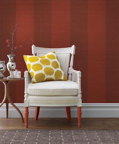 Kenneth James 63-54734 Yi Min Red Grasscloth Wallpaper