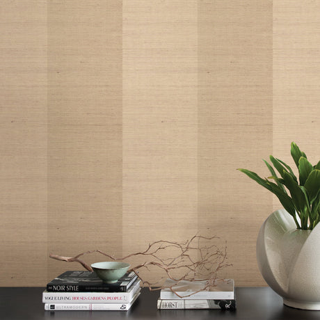 Kenneth James 63-54739 Zhen Beige Grasscloth Wallpaper