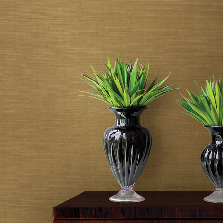 Kenneth James 63-54741 Chang Taupe Grasscloth Wallpaper