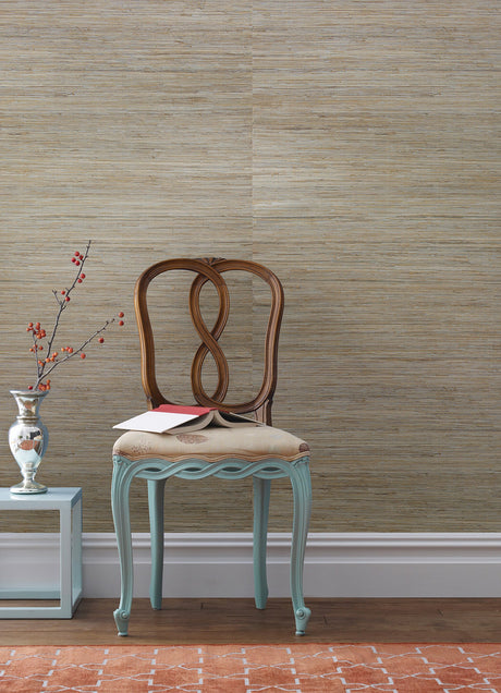 Kenneth James 63-65437 Isami Light Blue Grasscloth Wallpaper