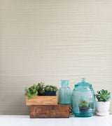 Kenneth James 63-65651 Ling Cream Grasscloth Wallpaper