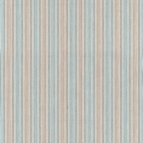 Schumacher 63000 BAKER COTTON STRIPE in IVORY/AQUA/MOCHA Fab