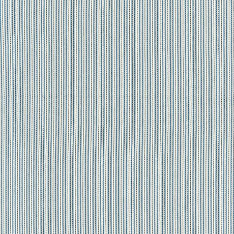 Schumacher 63003 BAKER COTTON STRIPE in IVORY/CHAMBRAY/INDIG