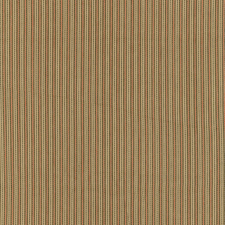 Schumacher 63004 BAKER COTTON STRIPE in FLAX/MOCHA/RED Fabri