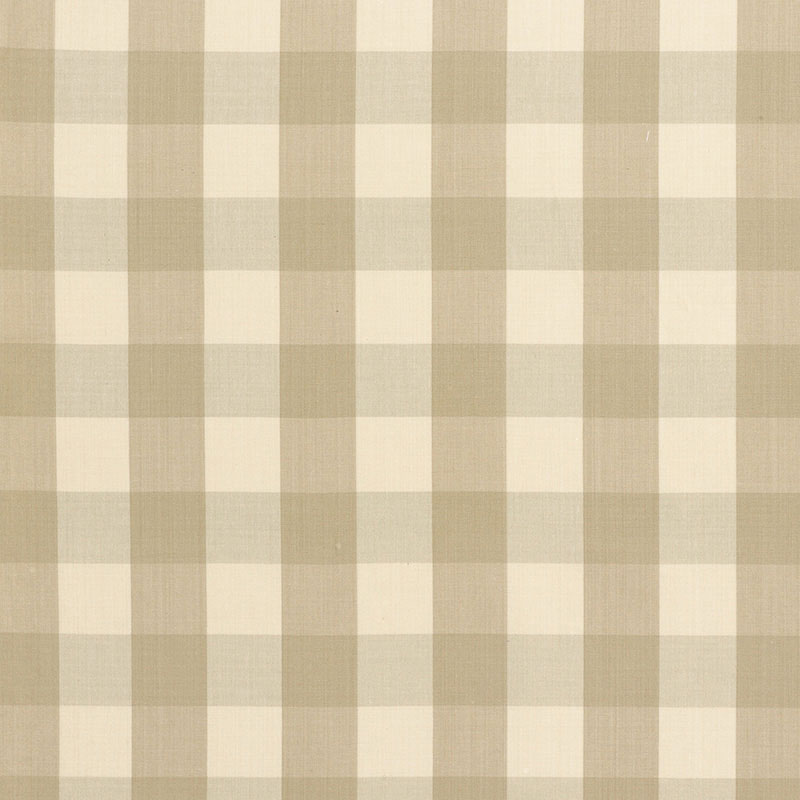 Schumacher Camden Cotton Check Beige Fabric