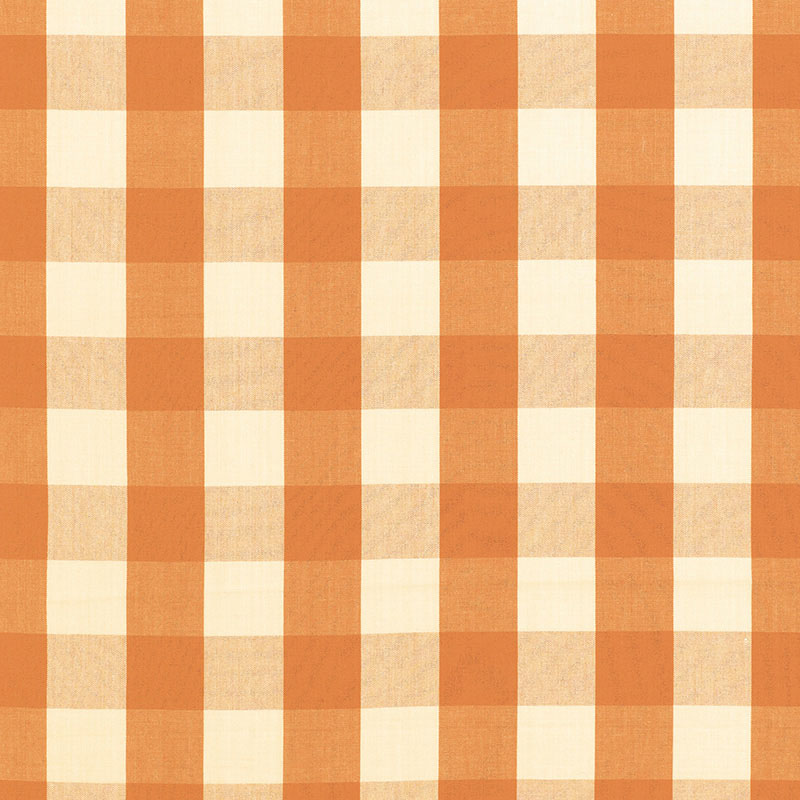 Schumacher Camden Cotton Check Pumpkin Fabric