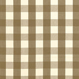 Schumacher Camden Cotton Check Mocha Fabric