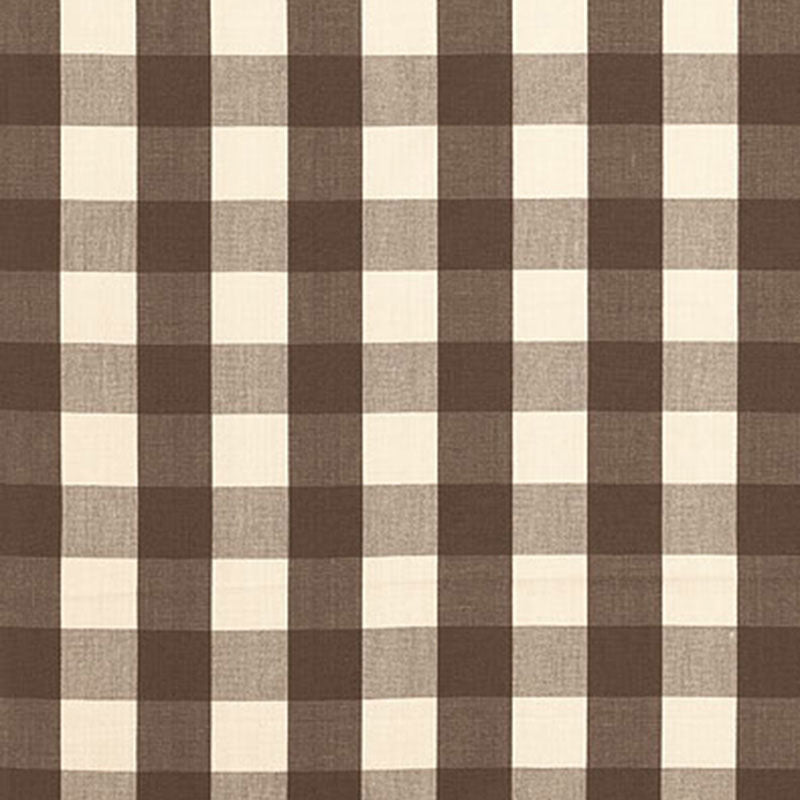 Schumacher Camden Cotton Check Java Fabric