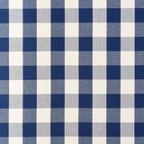 Schumacher Camden Cotton Check Navy Fabric