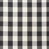 Schumacher Camden Cotton Check Black Fabric