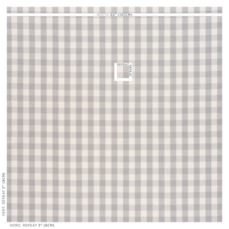 Schumacher Camden Cotton Check Grey Fabric
