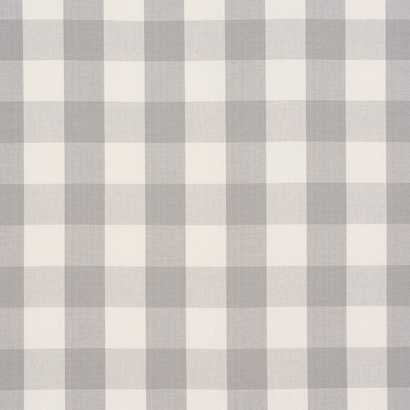 Schumacher Camden Cotton Check Grey Fabric