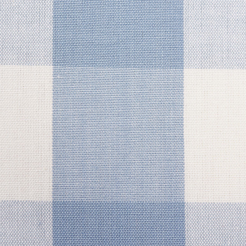 Schumacher Camden Cotton Check Sky Fabric