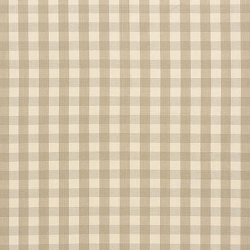 Schumacher Elton Cotton Check Beige Fabric