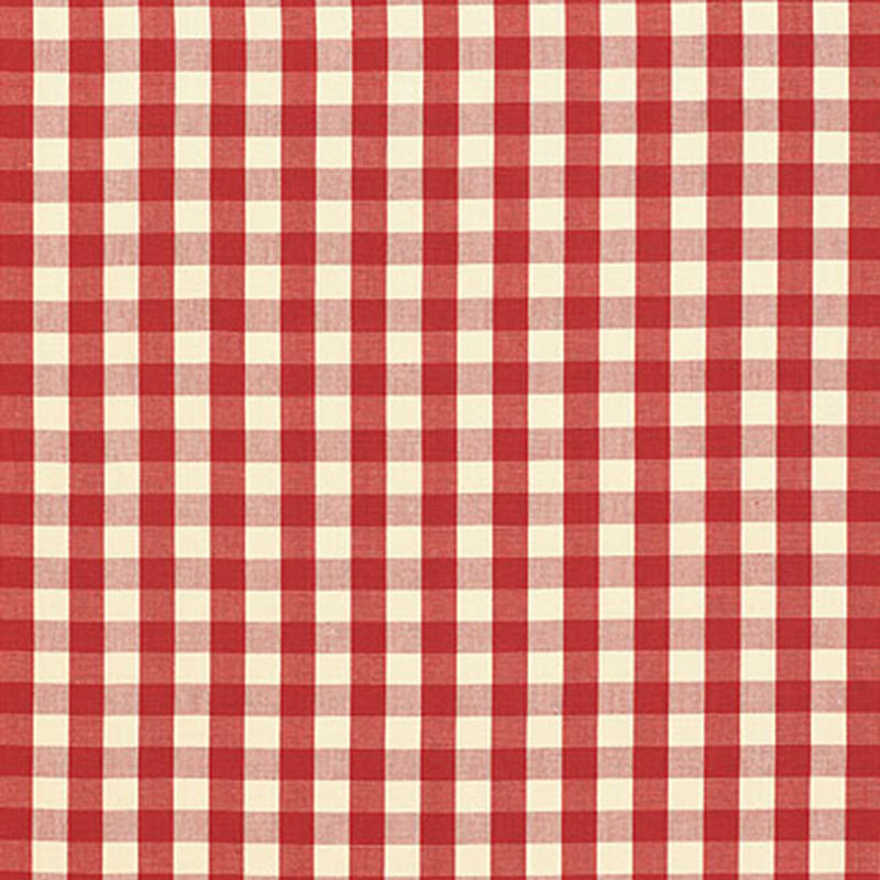 Schumacher Elton Cotton Check Red Fabric
