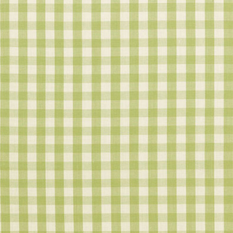 Schumacher Elton Cotton Check Sage Fabric