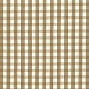 Schumacher 63060 ELTON COTTON CHECK in MOCHA Fabric - REVISI