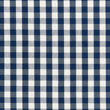Schumacher Elton Cotton Check Navy Fabric