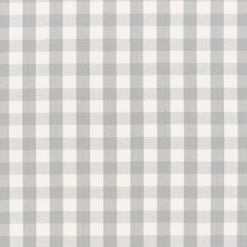 Schumacher Elton Cotton Check Grey Fabric