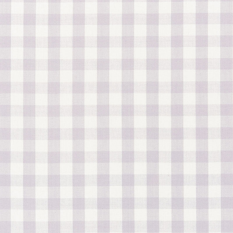 Schumacher Elton Cotton Check Lilac Fabric