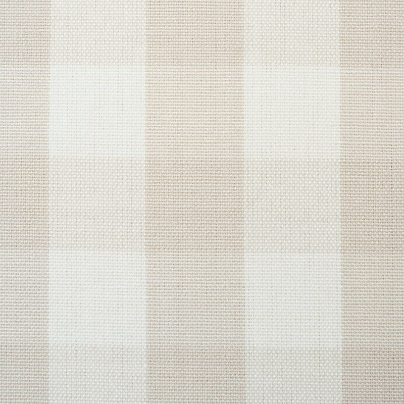 Schumacher Elton Cotton Check Natural Fabric