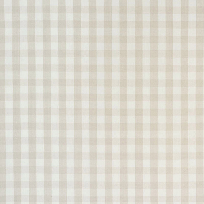 Schumacher Elton Cotton Check Natural Fabric