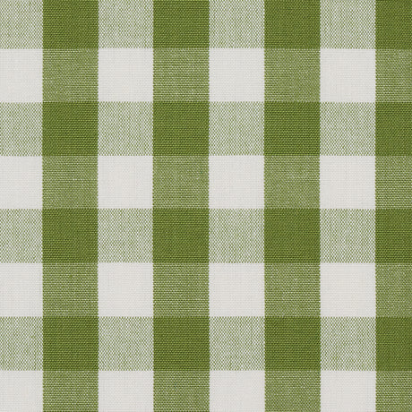Schumacher Elton Cotton Check Leaf Fabric