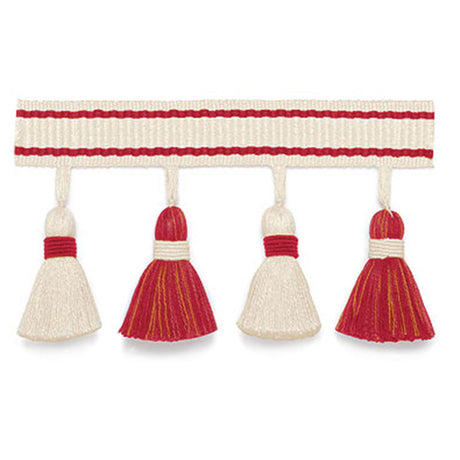 Schumacher 63082 MERIDA TASSEL FRINGE in CORAL Trim - PLEIN 