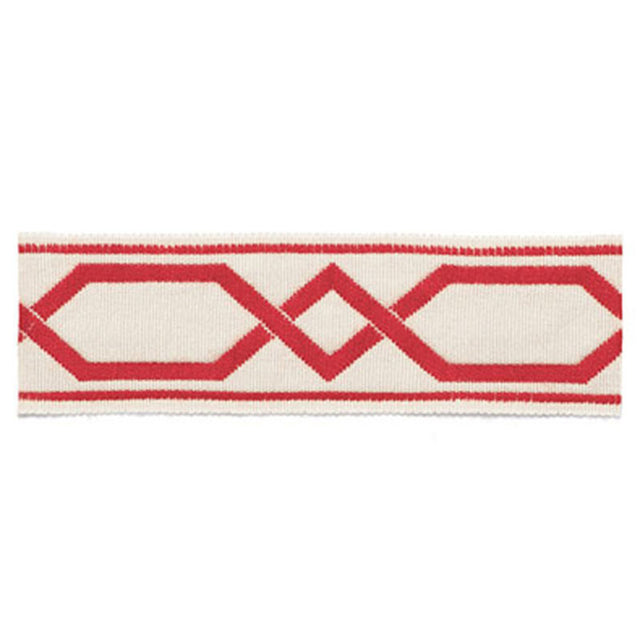 Schumacher 63092 SAINT TROPEZ BRAID in CORAL Trim - PLEIN AI