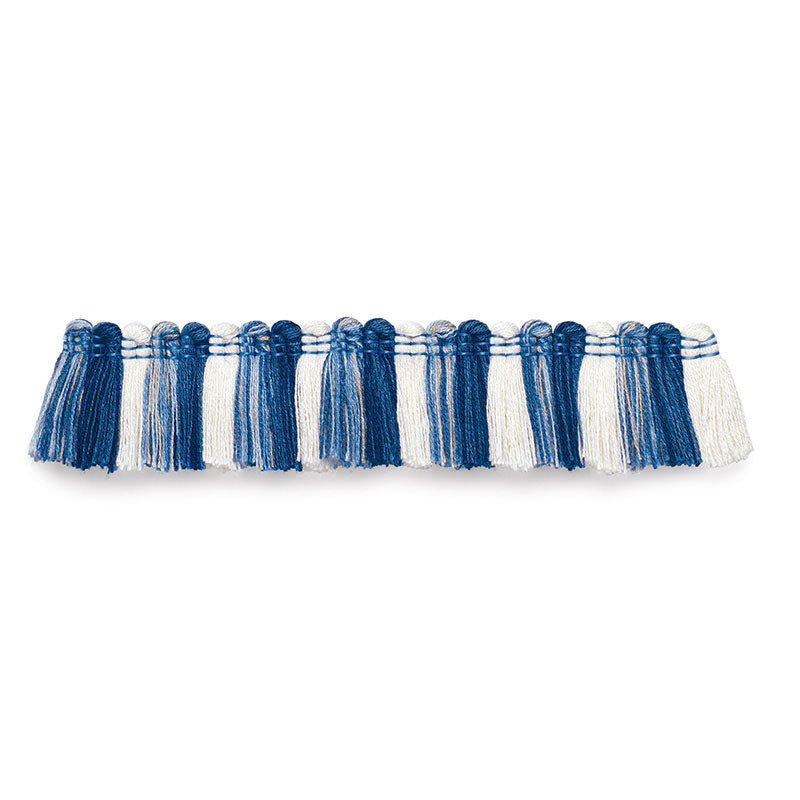 Schumacher 63120 BIARRITZ RUCHE in MARINE Trim - PLEIN AIR T