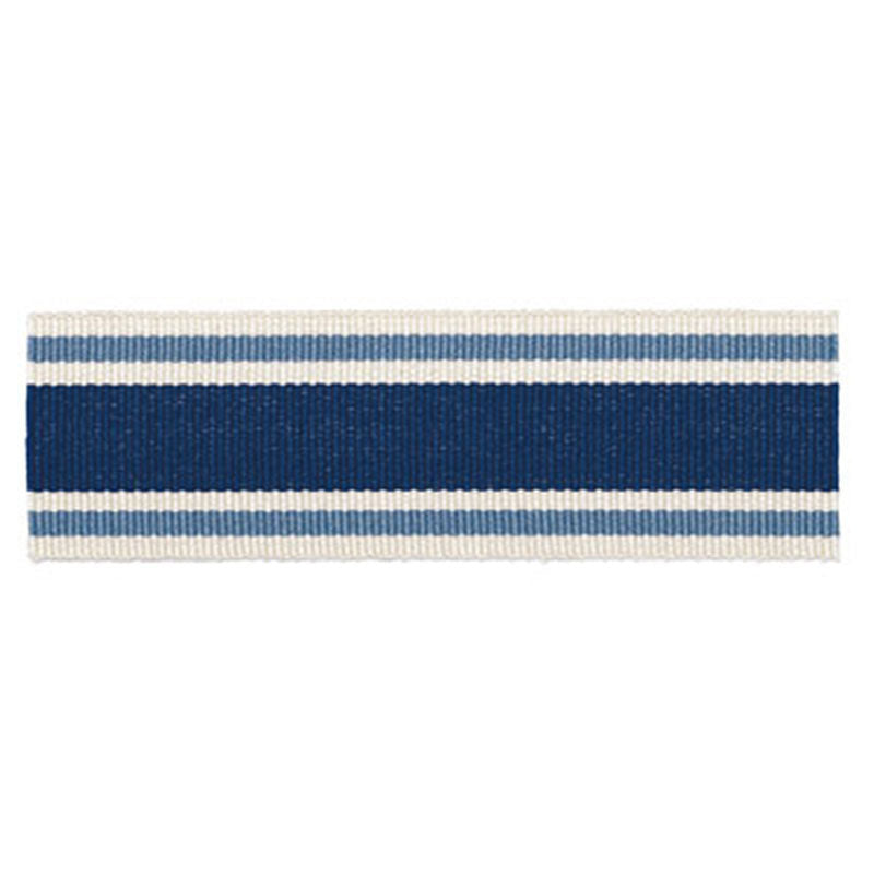 Schumacher 63130 CABANA BRAID in MARINE Trim - PLEIN AIR TRI