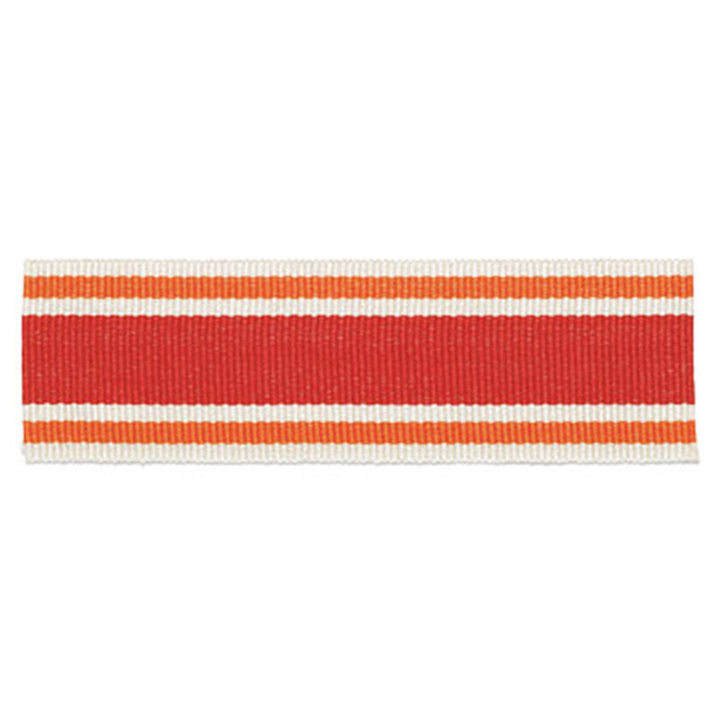 Schumacher 63132 CABANA BRAID in CORAL Trim - PLEIN AIR TRIM