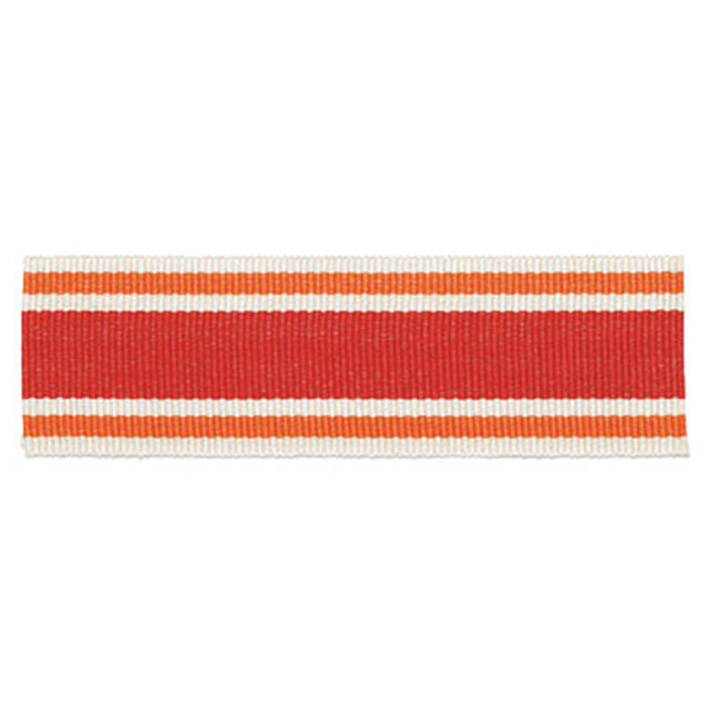 Schumacher 63132 CABANA BRAID in CORAL Trim - PLEIN AIR TRIM