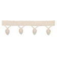 Schumacher 63140 DELRAY BOBBLE FRINGE in VANILLA Trim - PLEI