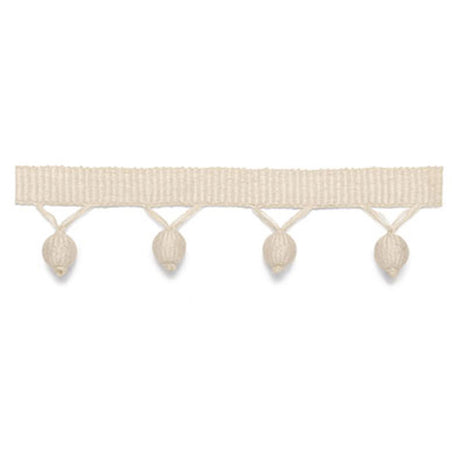 Schumacher 63140 DELRAY BOBBLE FRINGE in VANILLA Trim - PLEI