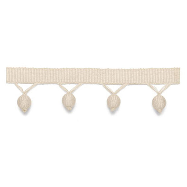 Schumacher 63140 DELRAY BOBBLE FRINGE in VANILLA Trim - PLEI