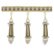 Schumacher 63284 ADDINGTON MOLDED TASSEL FRINGE in MOONSTONE