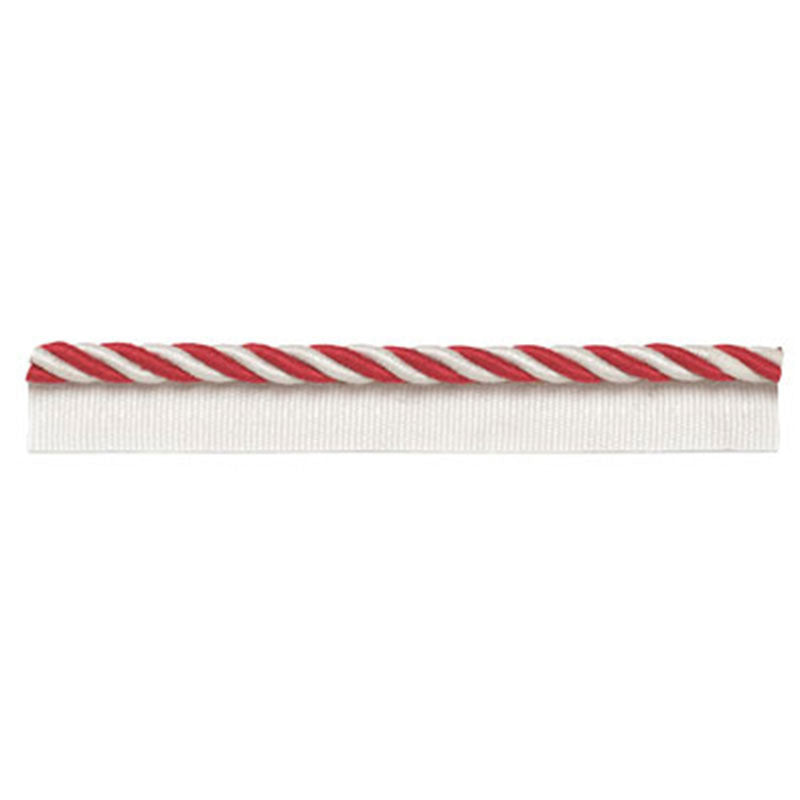 Schumacher 63352 CAPRI LIPCORD in CORAL Trim - PLEIN AIR TRI