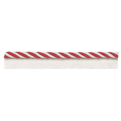Schumacher 63352 CAPRI LIPCORD in CORAL Trim - PLEIN AIR TRI
