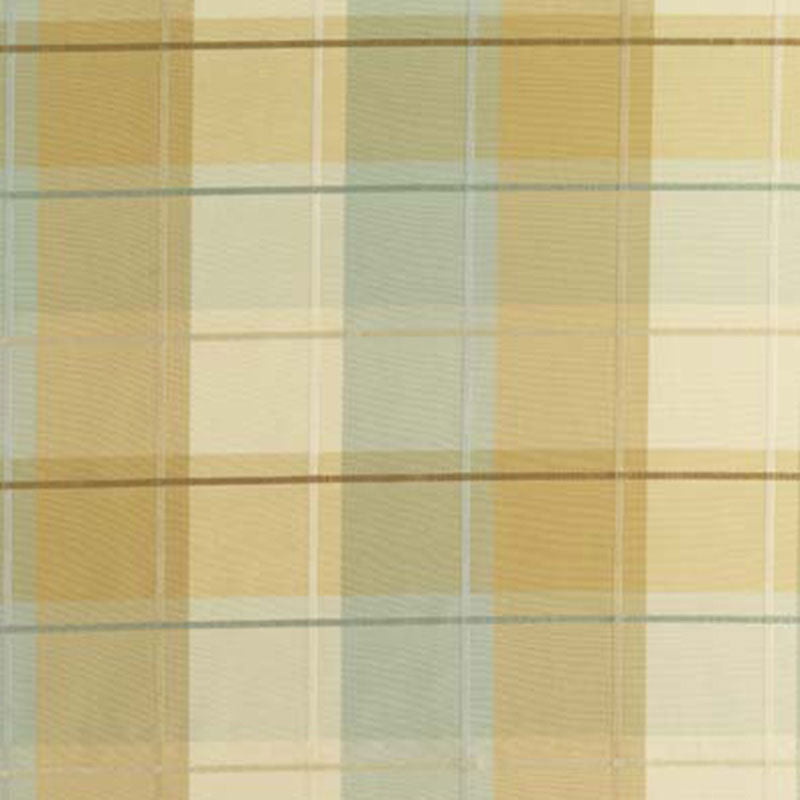 Schumacher Coin Silk Plaid Aqua Fabric