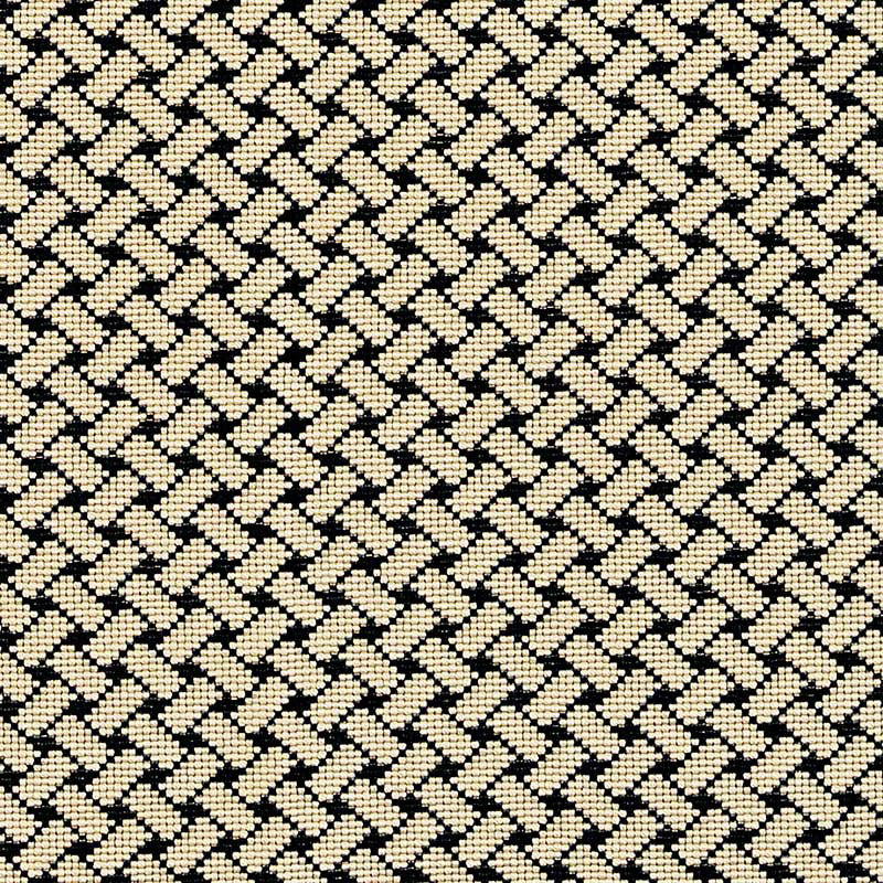 Schumacher 63397 BRISTOL WEAVE Ã‰PINGLÃ‰ in NOIR Fabric - ES